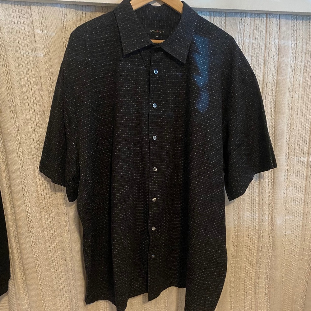 SYNRGY MENS SHIRT BY DXL BLACK SZ 3XL